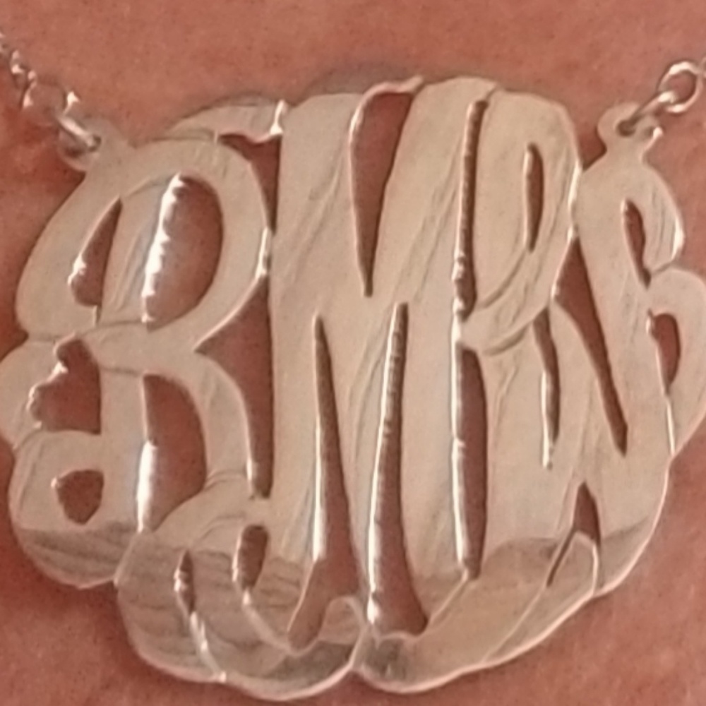 Sterling Silver Initials Necklace RMW